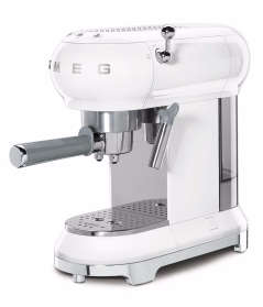 Smeg Retro Espresso Coffee Machine Ice-White ECF01WHEU
