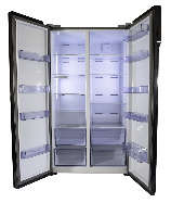 Defy 698L Side by side Black Glass Fridge Freezer DFF413