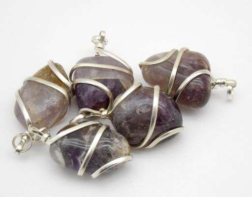Amethyst Wire Wrapped Pendants