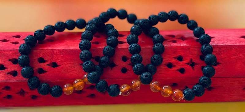 Assorted Lava Rock Gemstone Bracelets