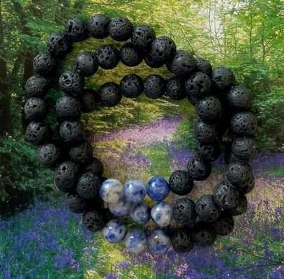 Assorted Lava Rock Gemstone Bracelets