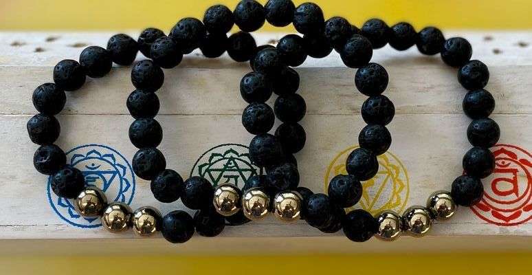 Assorted Lava Rock Gemstone Bracelets