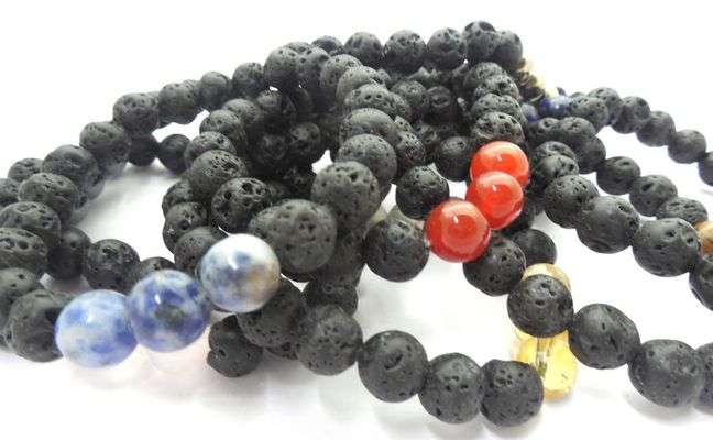 Assorted Lava Rock Gemstone Bracelets