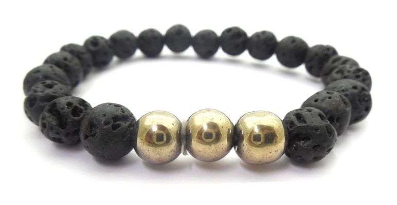 Assorted Lava Rock Gemstone Bracelets