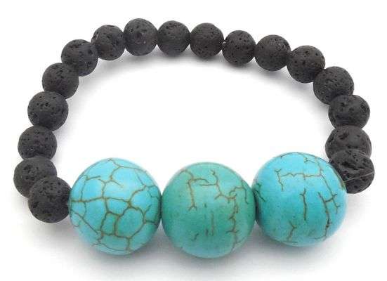 Assorted Lava Rock Gemstone Bracelets