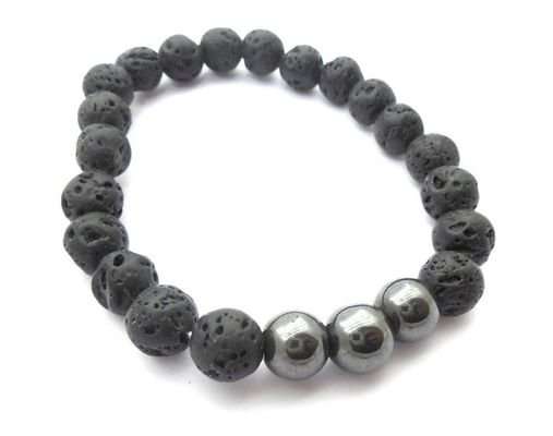 Assorted Lava Rock Gemstone Bracelets