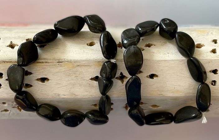 Black Obsidian Tumblestone Bracelet