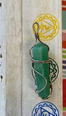 Green Aventurine Wire Wrapped Pendants