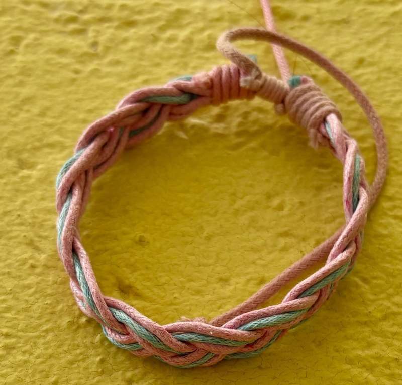 Peace symbol wax cord braided Bohemian bracelets