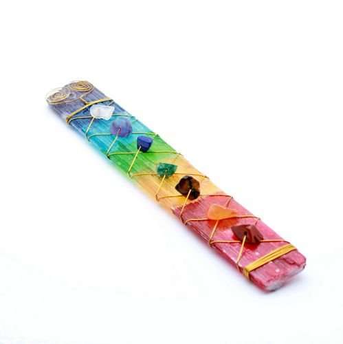 Selenite Chakra Copper wire-wrap wand 5 inch