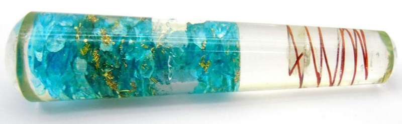 Blue Chips Orgonite Wand