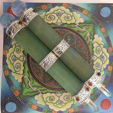 Green Aventurine and Garnet Healing Wand