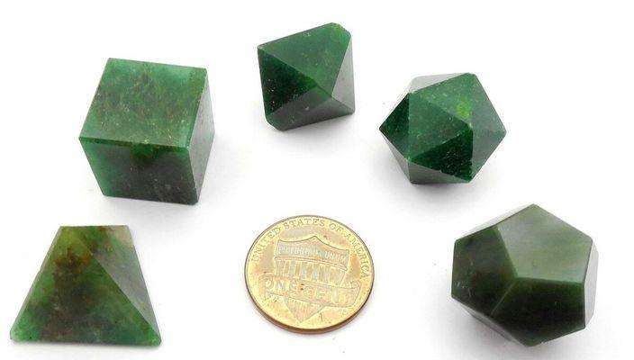 Green Aventurine Sacred Geometry Set