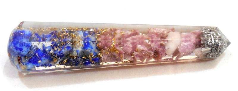 Lapis Lazuli & Lepidolite Orgonite Wand