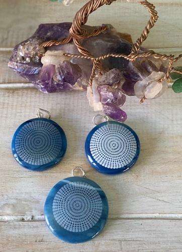 Mixed Design Geometric Pattern Pendants