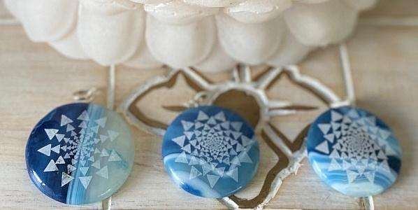 Mixed Design Geometric Pattern Pendants