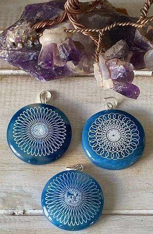 Mixed Design Geometric Pattern Pendants