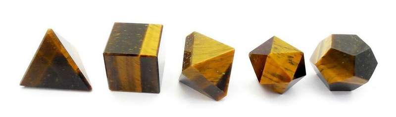 Tigers Eye Sacred Geometry Set