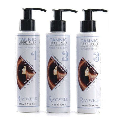 Brazilian Keratin Straightening Kit (step 1,2,3) by Raywell