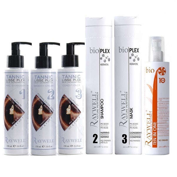 BRAZILIAN KERATIN STRAIGHTENING KIT (STEP 1,2,3) + AFTERCARE BY RAYWELL