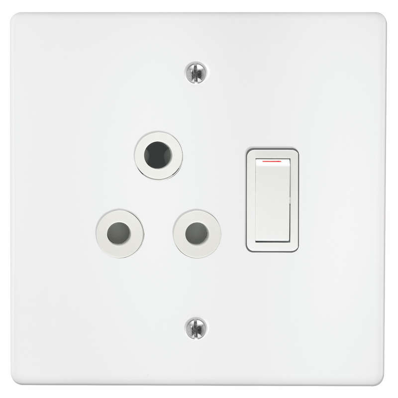 CRABTREE CLASSIC 16A SINGLE SWITCH SOCKET + COVER 4X4