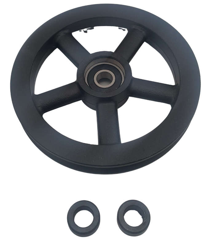 DIY Library or Sliding Ladder 120mm Vintage Look Wheel Kit - Stow upright