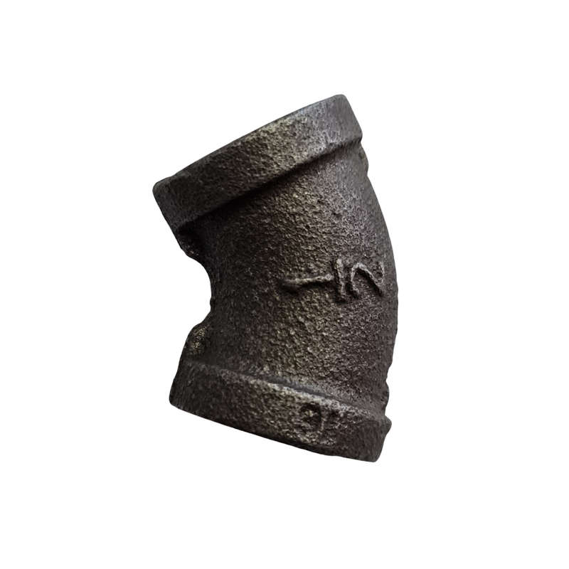 Elbow 45 Degree BLACK/Uncoated Fitting - 15mm