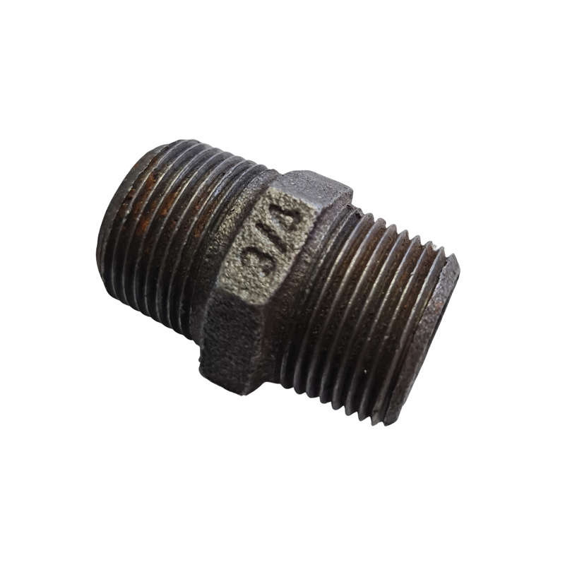 Nipple Hex Fitting Black/Uncoated - 20mm