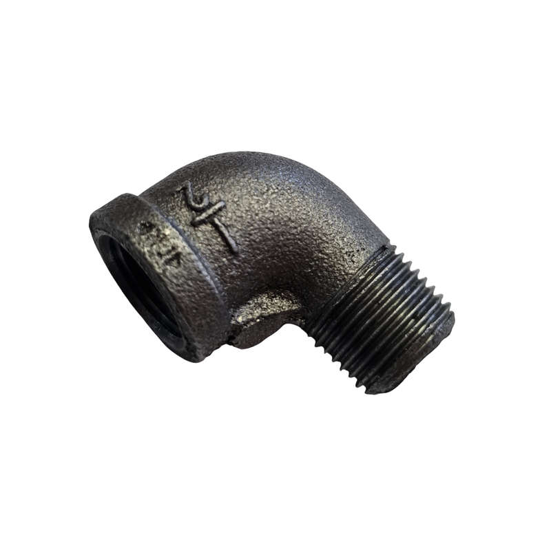 Male/Female Elbow 90D Fitting Black/Uncoated- 15mm