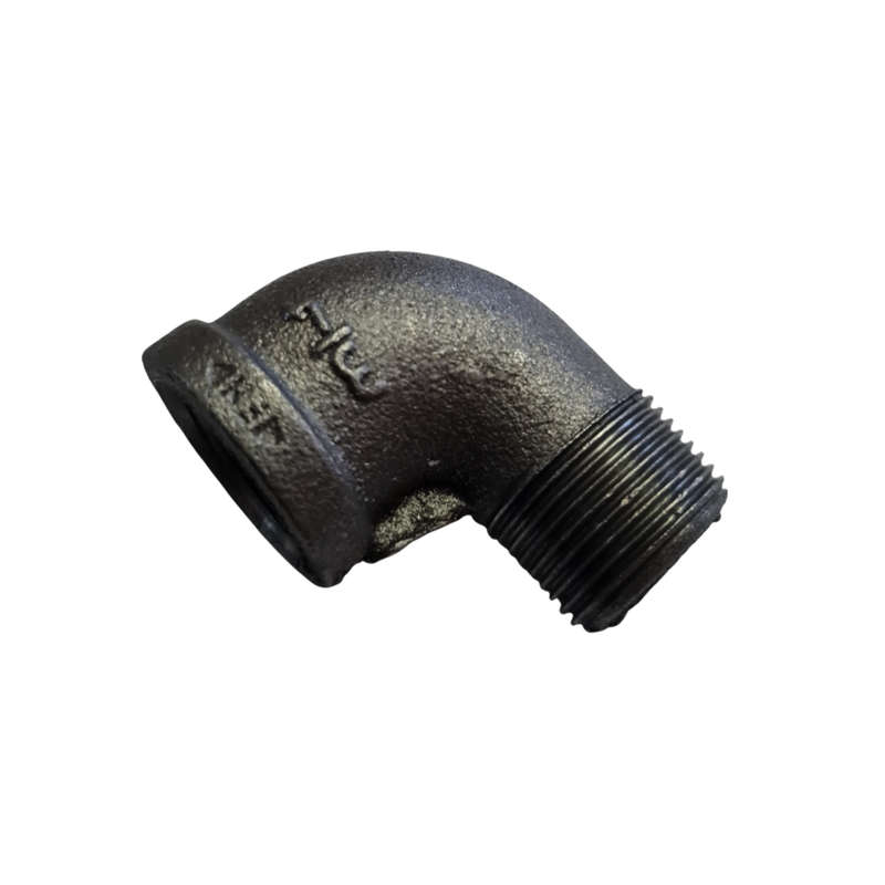 Male/Female Elbow 90D Fitting Black/Uncoated- 20mm