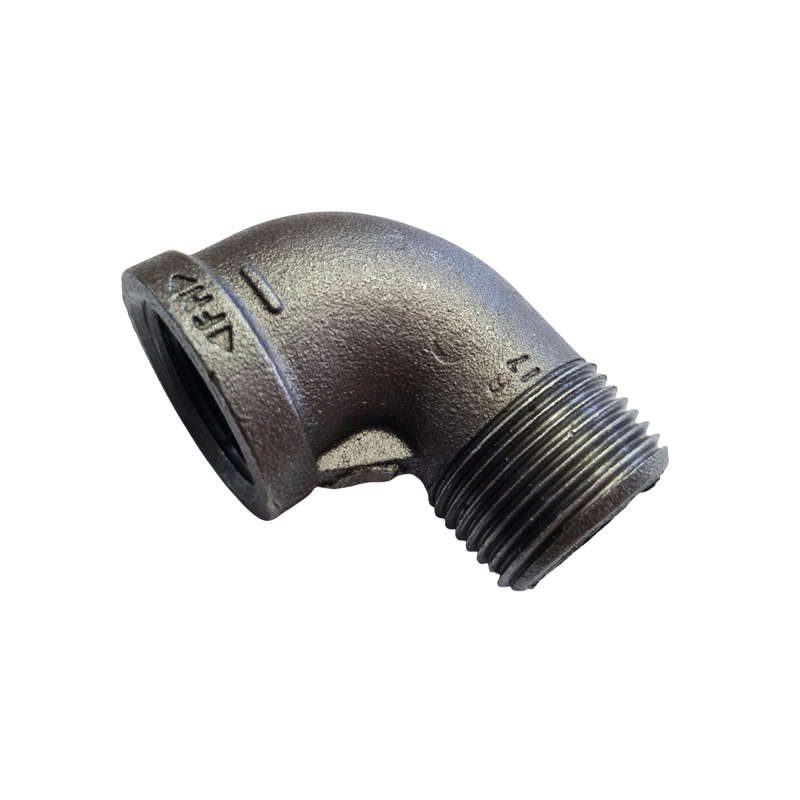 Male/Female Elbow 90D Fitting Black/Uncoated - 25mm