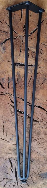 3 Rod 725mm Height/Level Adjustable 12mm Hairpin Leg Each - Raw steel
