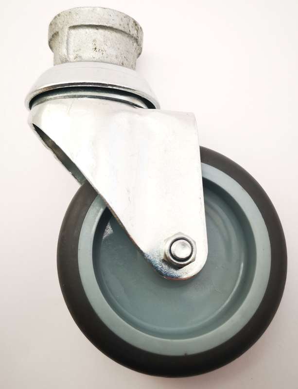 Grey Swivel Castor Bolt No Brake (75mm Wheel Dia)