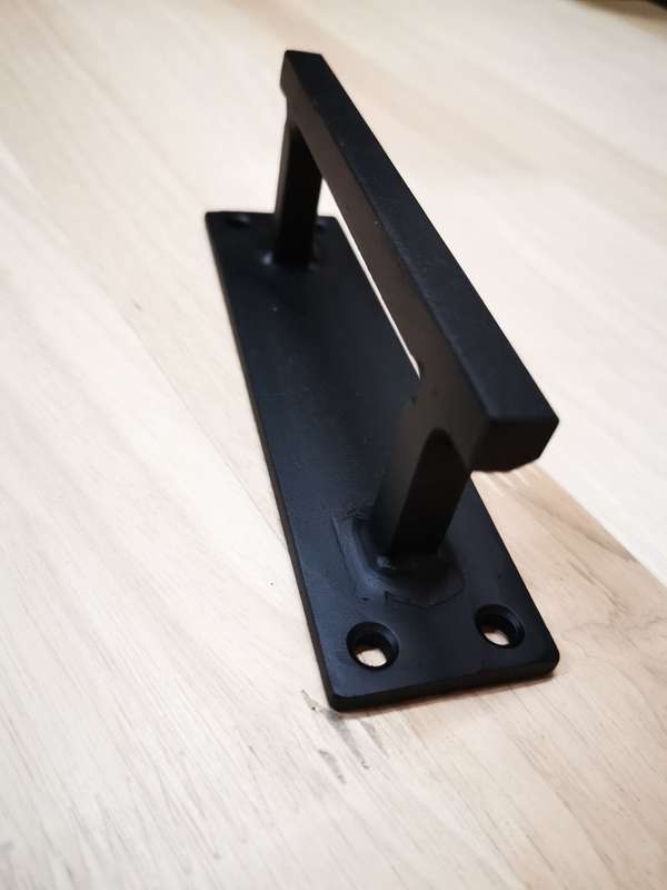 Industrial Look Steel Barn Door Handle 150mm