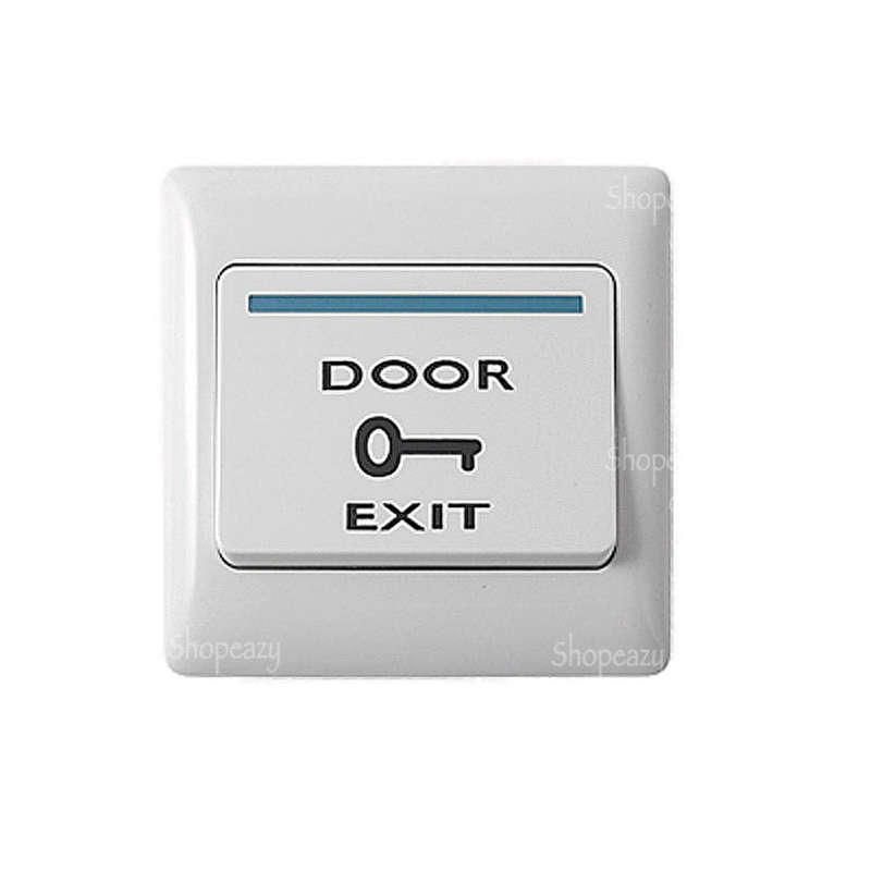 White Electronic Door Exit Push Strike Button Panel