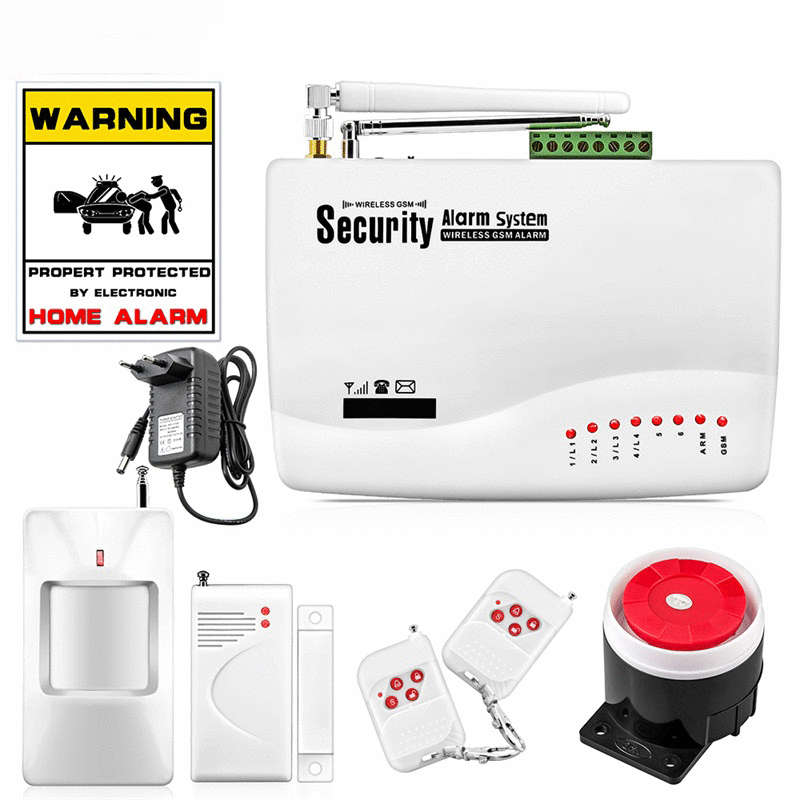 GSM ALARM KIT 4 WIRED/6 WIRELESS SYSTEM