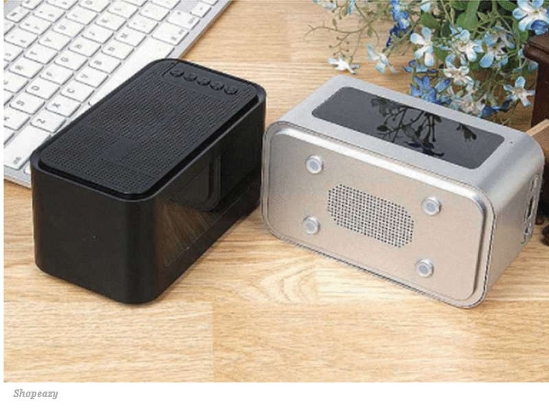 Portable Wireless Bluetooth Speaker withTime Display&Alarm clock Handsfree Call Support TF Card f...