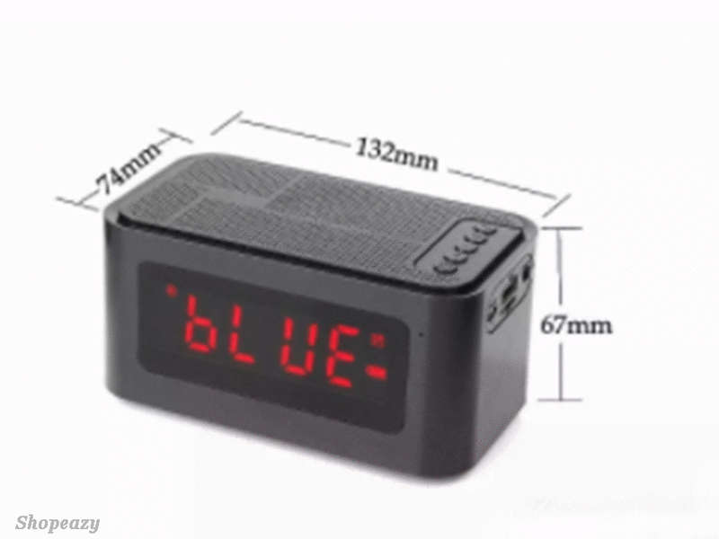 Portable Wireless Bluetooth Speaker withTime Display&Alarm clock Handsfree Call Support TF Card f...