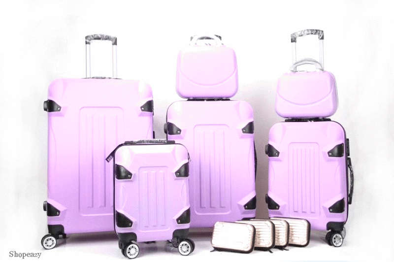 Luxury ABS Lightweight Design 10 Piece Luggage Set