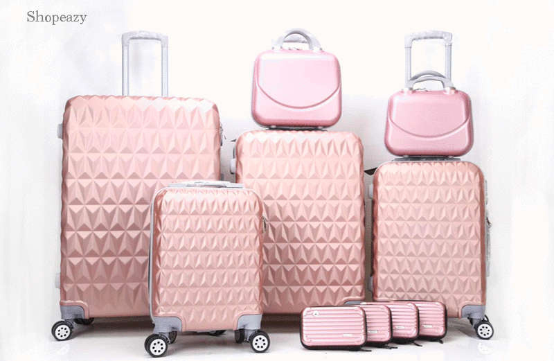 Luxury ABS Lightweight Design 10 Piece Luggage Set