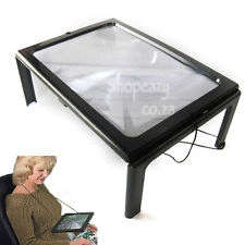 A4 Full Page Large Hands Magnifier Magnifying Glass Lens F Reading W/ Cord