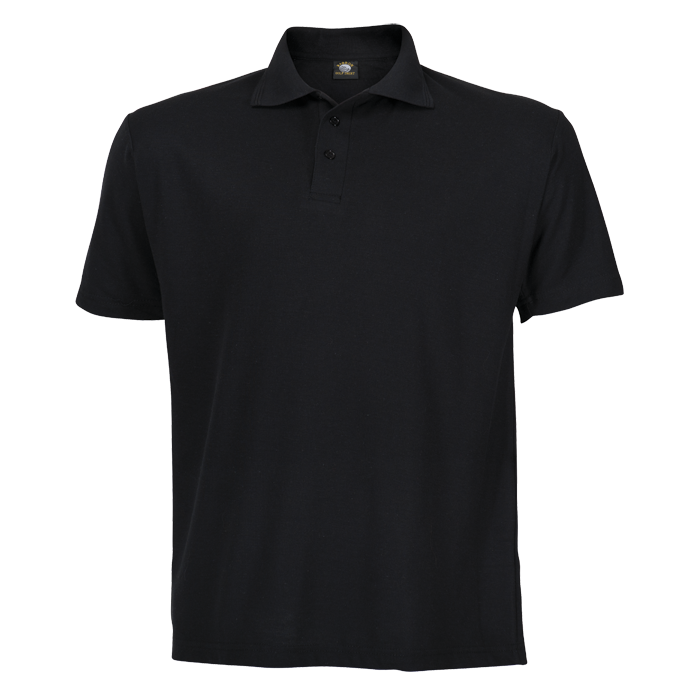BARRON 175g Mens Pique Knit Golfer - Black / XL