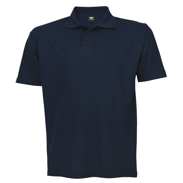 BARRON 175g Mens Pique Knit Golfer - Navy / 5XL