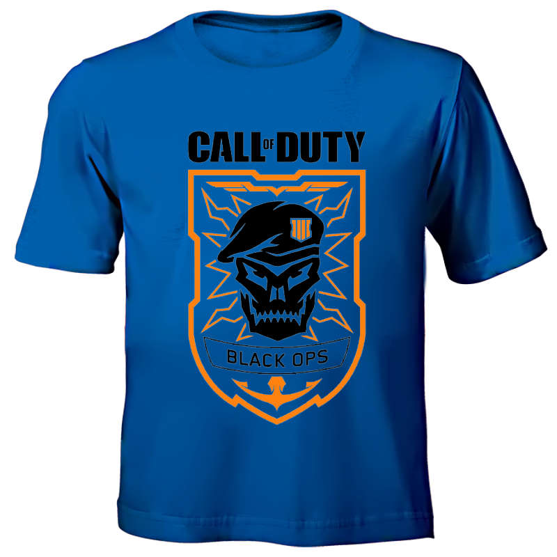 Call of Duty - Hand Printed T-Shirts - XL / Royal Blue