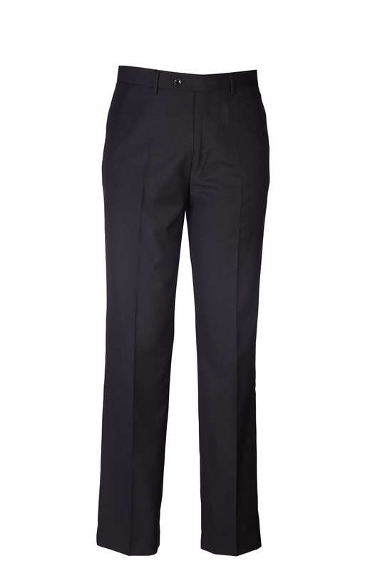 CARLU GALUCCI - Mens Ryan Flat Front Trouser - Black / 44