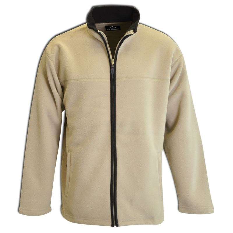 HIGHLAND BROOK - Mens Double-sided Microfibre Polar Fleece - Stone/black / M