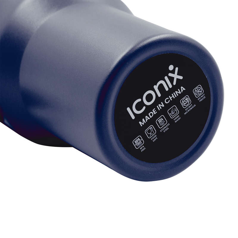 1.2L Stainless Steel Thermo Travel Flask with handle - Navy Blue