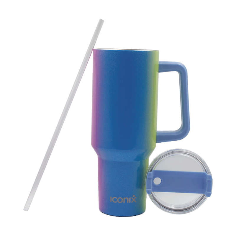 1.2L Stainless Steel Thermo Travel Flask with handle - Rainbow