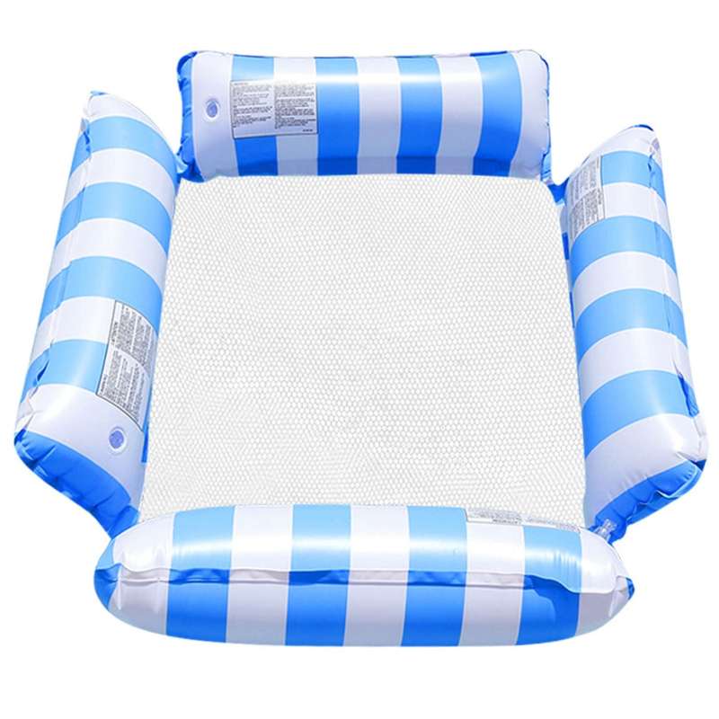 Inflatable Pool Float Lounging Hammock - Sky Blue Stripe