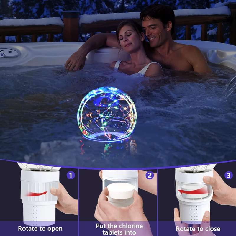 Solar LED Multi-Colour Bulb Chlorine Floater